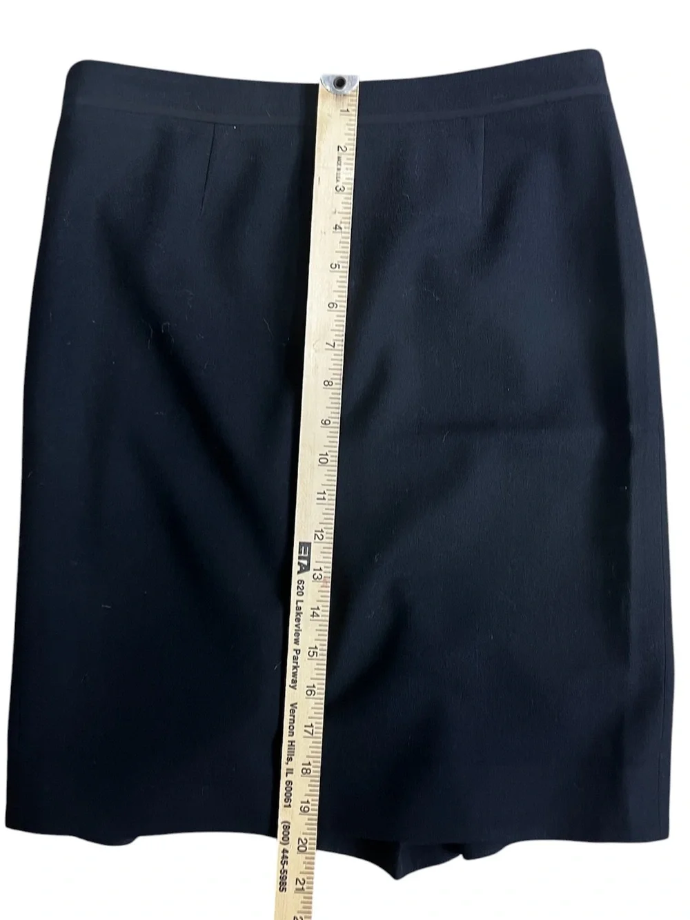 Tory Burch Black 100% Wool Pencil Skirt Size 2